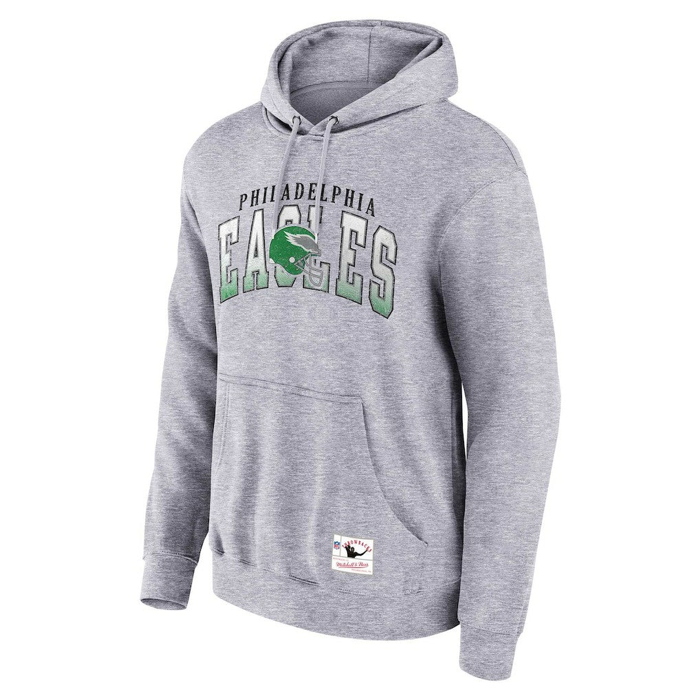 Mitchell & Ness Philadelphia Eagles Pocket Passer Pullover Hoodie Heather Gray