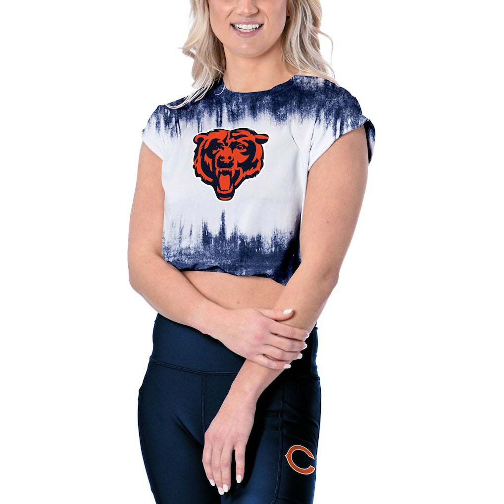 Chicago Bears Certo Women's Cropped Framework T-Shirt White