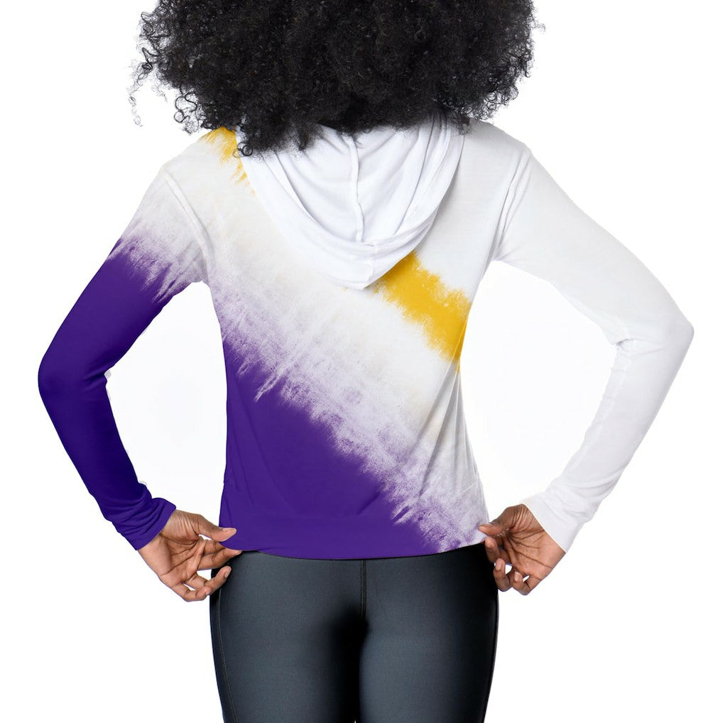 Minnesota Vikings Certo Women's Rundown Lightweight Pullover Hoodie White