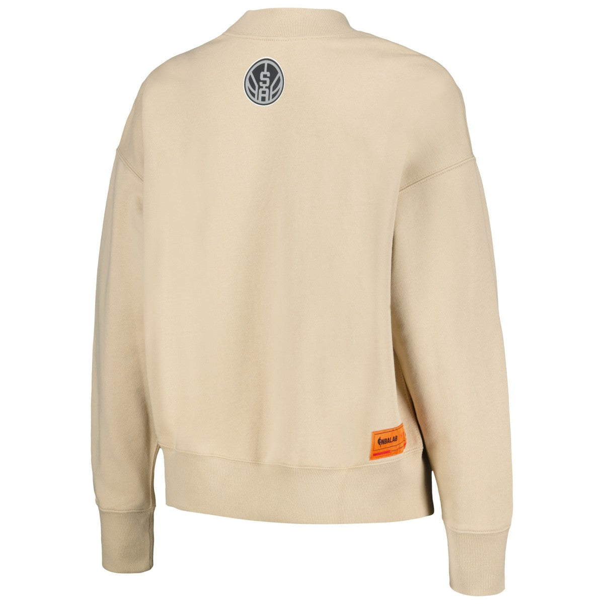 San Antonio Spurs Qore Women's Oversized Cozy Mock Neck Pullover Sweatshirt Cream