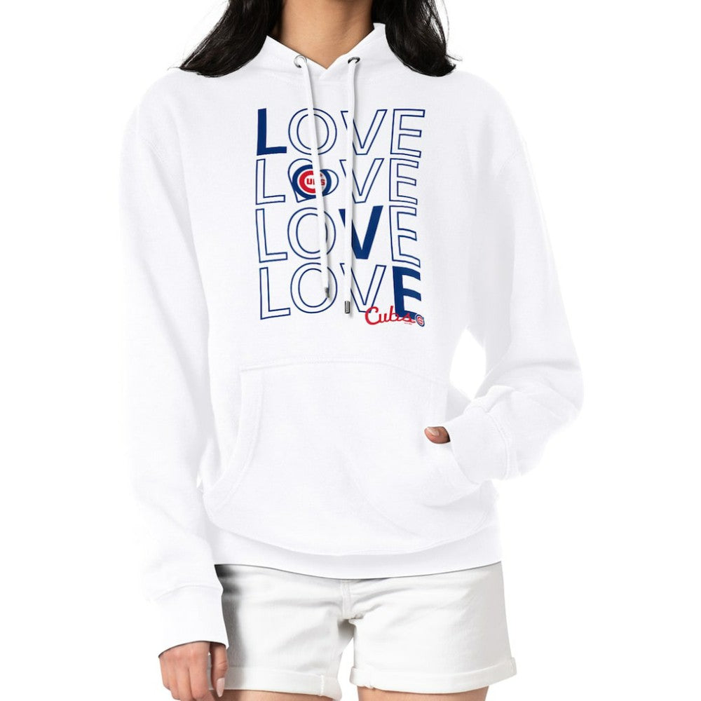 Chicago Cubs G-III 4Her by Carl Banks Women's Love Graphic Fleece Hoodie - White - MLB Online