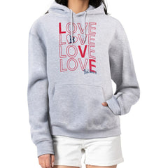 Boston Red Sox G-III 4Her by Carl Banks Women's Love Graphic Fleece Hoodie - Heather Gray - MLB Discount