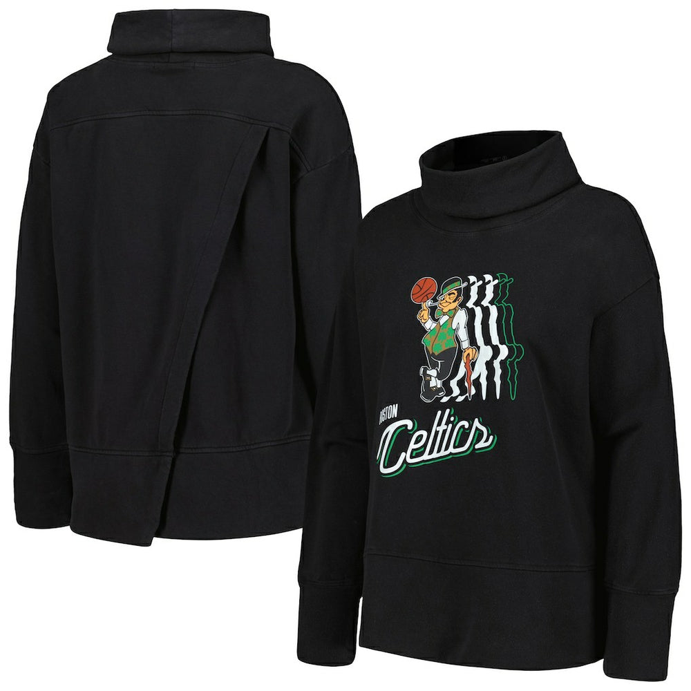 Boston Celtics Levelwear Women's Sunset Pullover Sweatshirt Black