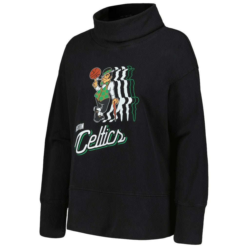 Boston Celtics Levelwear Women's Sunset Pullover Sweatshirt Black