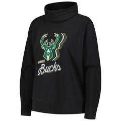 Milwaukee Bucks Levelwear Women's Sunset Pullover Sweatshirt Black