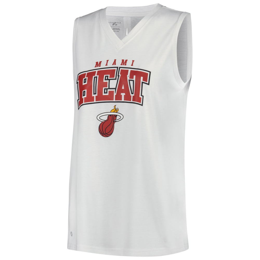 Miami Heat Levelwear Women's Paisley Peekaboo Tank Top White