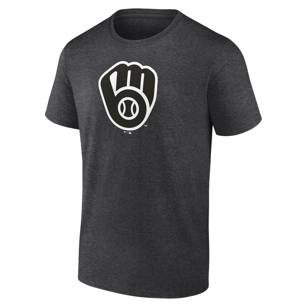 Milwaukee Brewers Personalized Monochrome Name & Number T-Shirt - Charcoal - MLB Sale