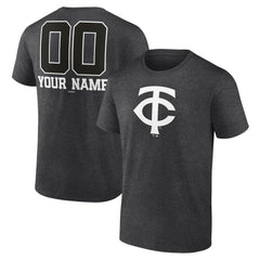 Minnesota Twins Personalized Monochrome Name & Number T-Shirt - Charcoal - MLB Online