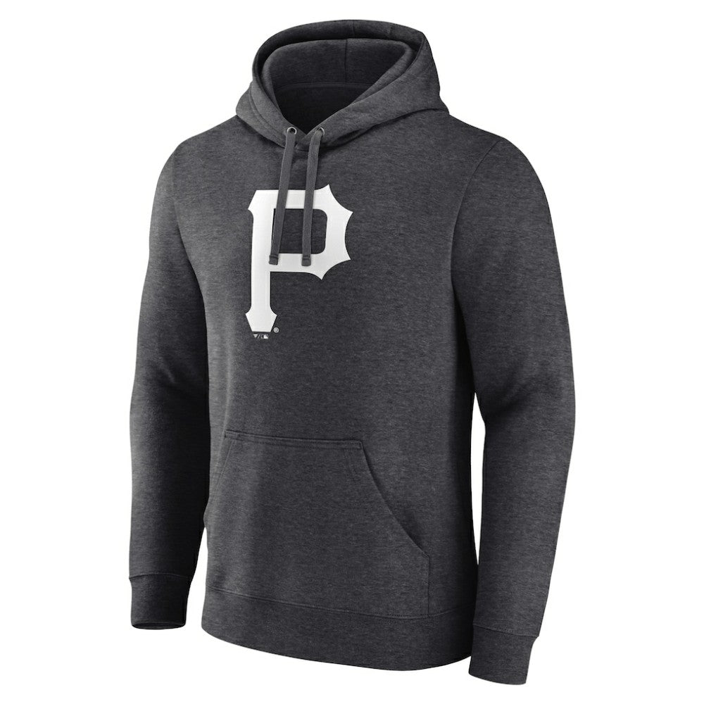Pittsburgh Pirates Personalized Monochrome Name & Number Pullover Hoodie - Charcoal - MLB Lifestyle