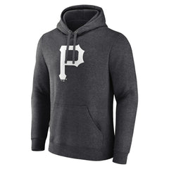 Pittsburgh Pirates Personalized Monochrome Name & Number Pullover Hoodie - Charcoal - MLB Lifestyle