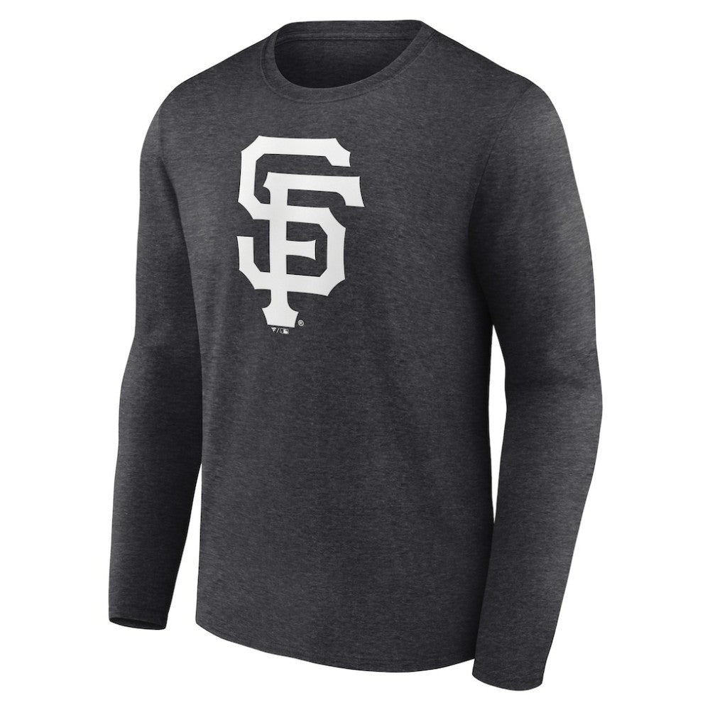 San Francisco Giants Personalized Monochrome Name & Number Long Sleeve T-Shirt - Charcoal - MLB Lifestyle