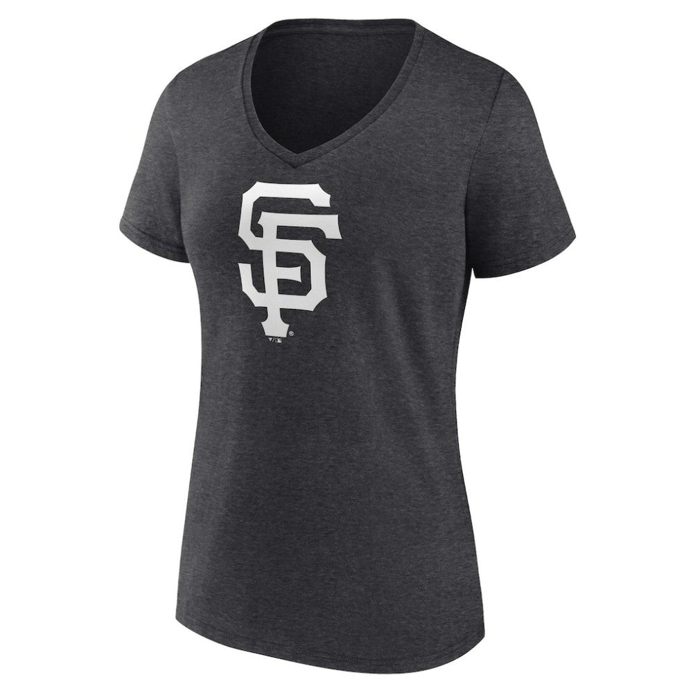 San Francisco Giants Women's Personalized Monochrome Name & Number V-Neck T-Shirt - Charcoal - MLB Online
