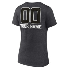 San Francisco Giants Women's Personalized Monochrome Name & Number V-Neck T-Shirt - Charcoal - MLB Online
