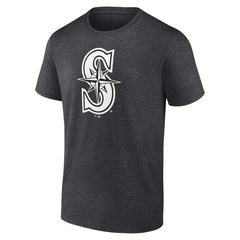 Seattle Mariners Personalized Monochrome Name & Number T-Shirt - Charcoal - MLB Discount