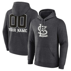 St. Louis Cardinals Personalized Monochrome Name & Number Pullover Hoodie - Charcoal - MLB Online