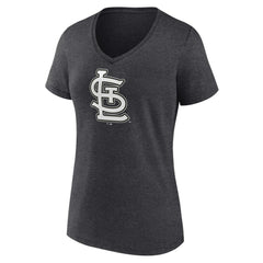 St. Louis Cardinals Women's Personalized Monochrome Name & Number V-Neck T-Shirt - Charcoal - MLB on Sale