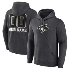 Toronto Blue Jays Personalized Monochrome Name & Number Pullover Hoodie - Charcoal - MLB Sale