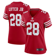 Nike Darrell Luter Jr. San Francisco 49ers Women's Game Jersey Scarlet