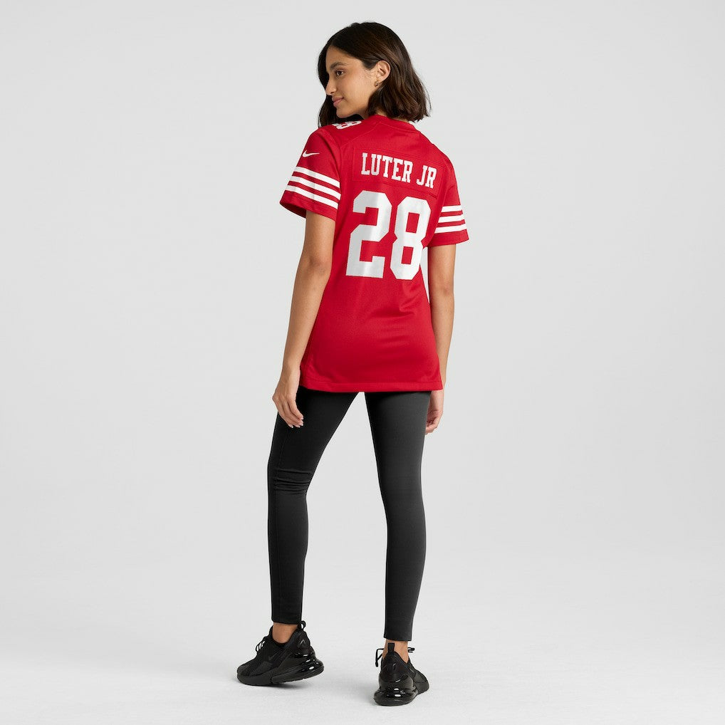 Nike Darrell Luter Jr. San Francisco 49ers Women's Game Jersey Scarlet