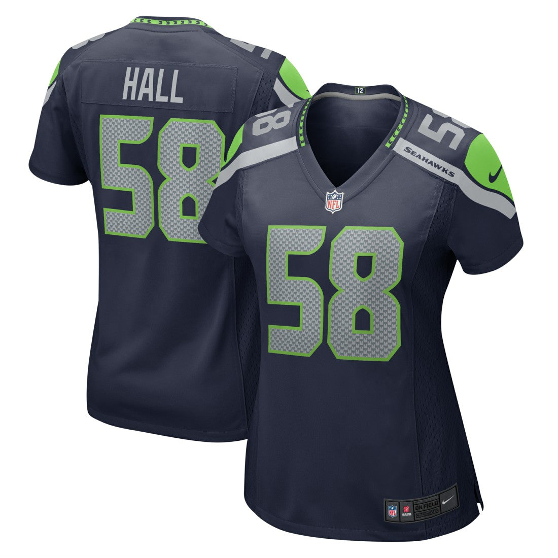 Nike Derick Hall Seattle Seahawks Women's Team Game Jersey College College Navy