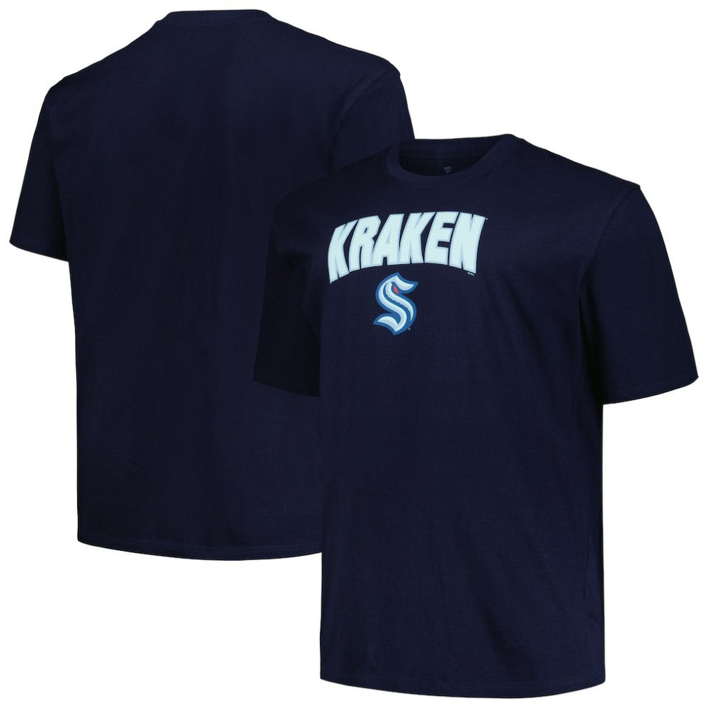 Seattle Kraken Profile Big & Tall Arch Over Logo T-Shirt - Navy - NHL 200745654