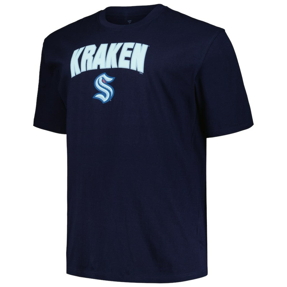 Seattle Kraken Profile Big & Tall Arch Over Logo T-Shirt - Navy - NHL 200745654