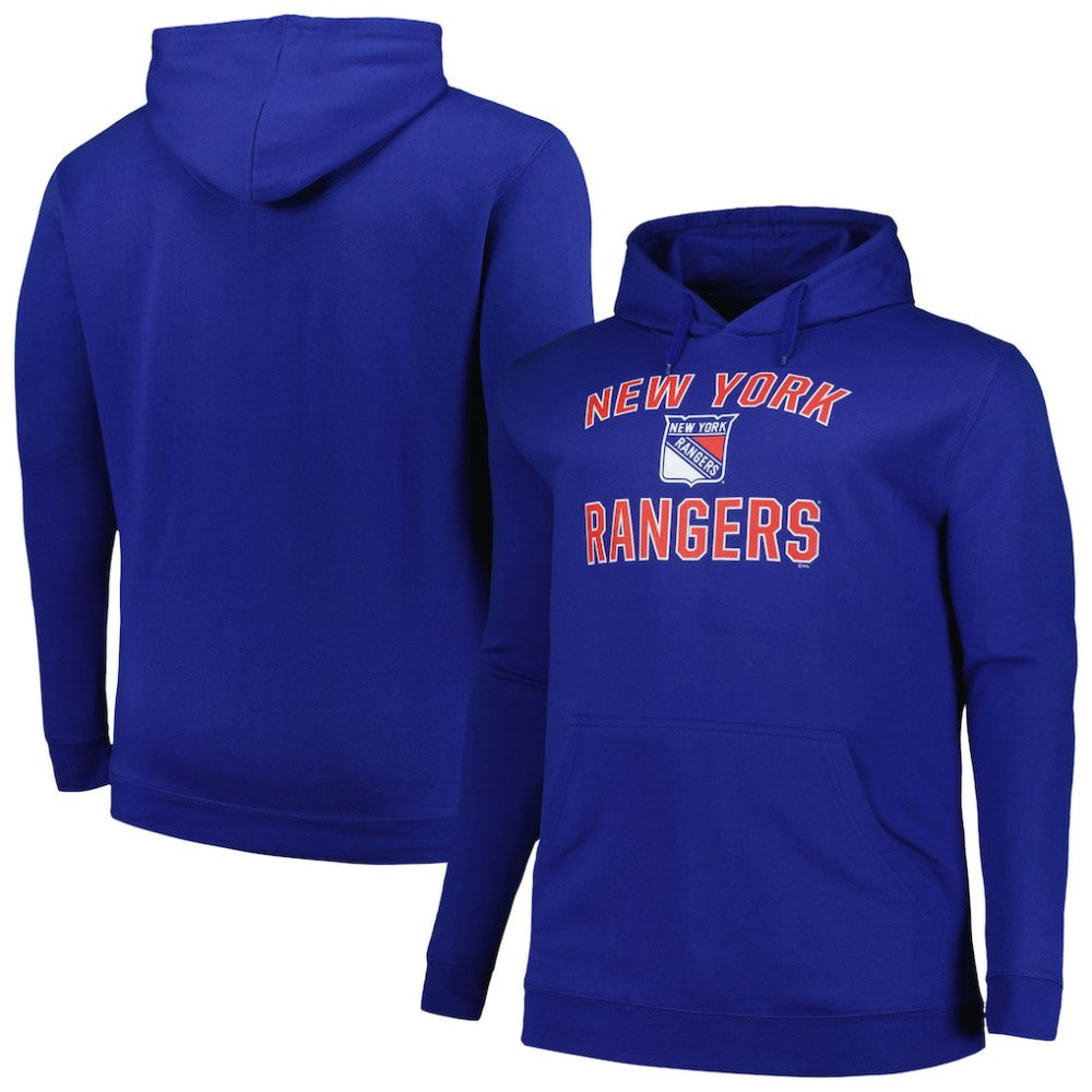 New York Rangers Profile Big & Tall Arch Over Logo Pullover Hoodie - Blue - NHL 200745672