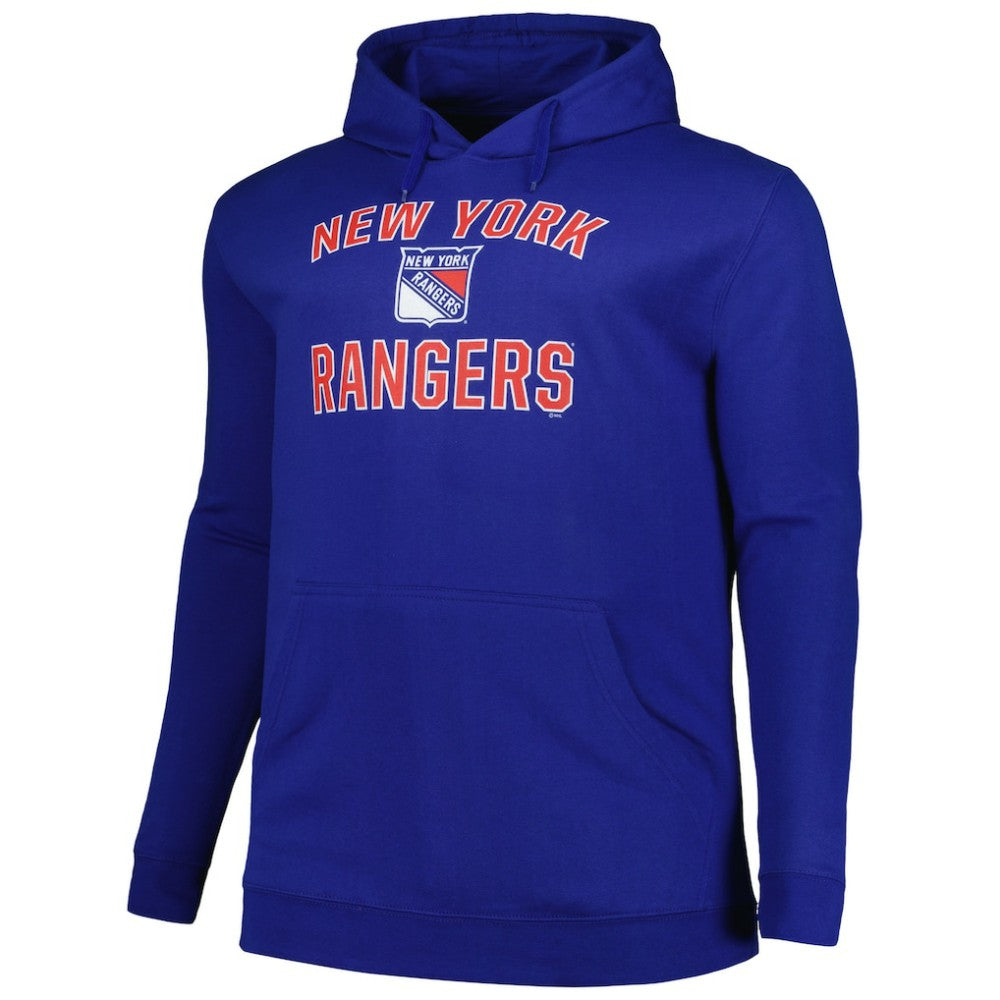 New York Rangers Profile Big & Tall Arch Over Logo Pullover Hoodie - Blue - NHL 200745672