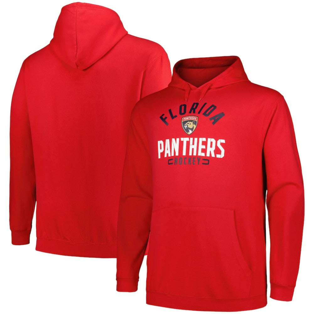 Florida Panthers Profile Big & Tall Arch Over Logo Pullover Hoodie - Red - NHL 200745678