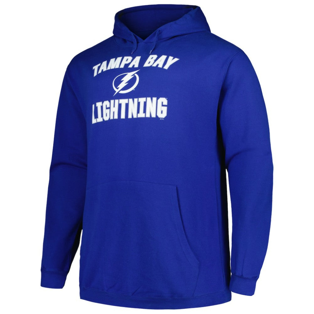 Tampa Bay Lightning Profile Big & Tall Arch Over Logo Pullover Hoodie - Blue - NHL 200745681