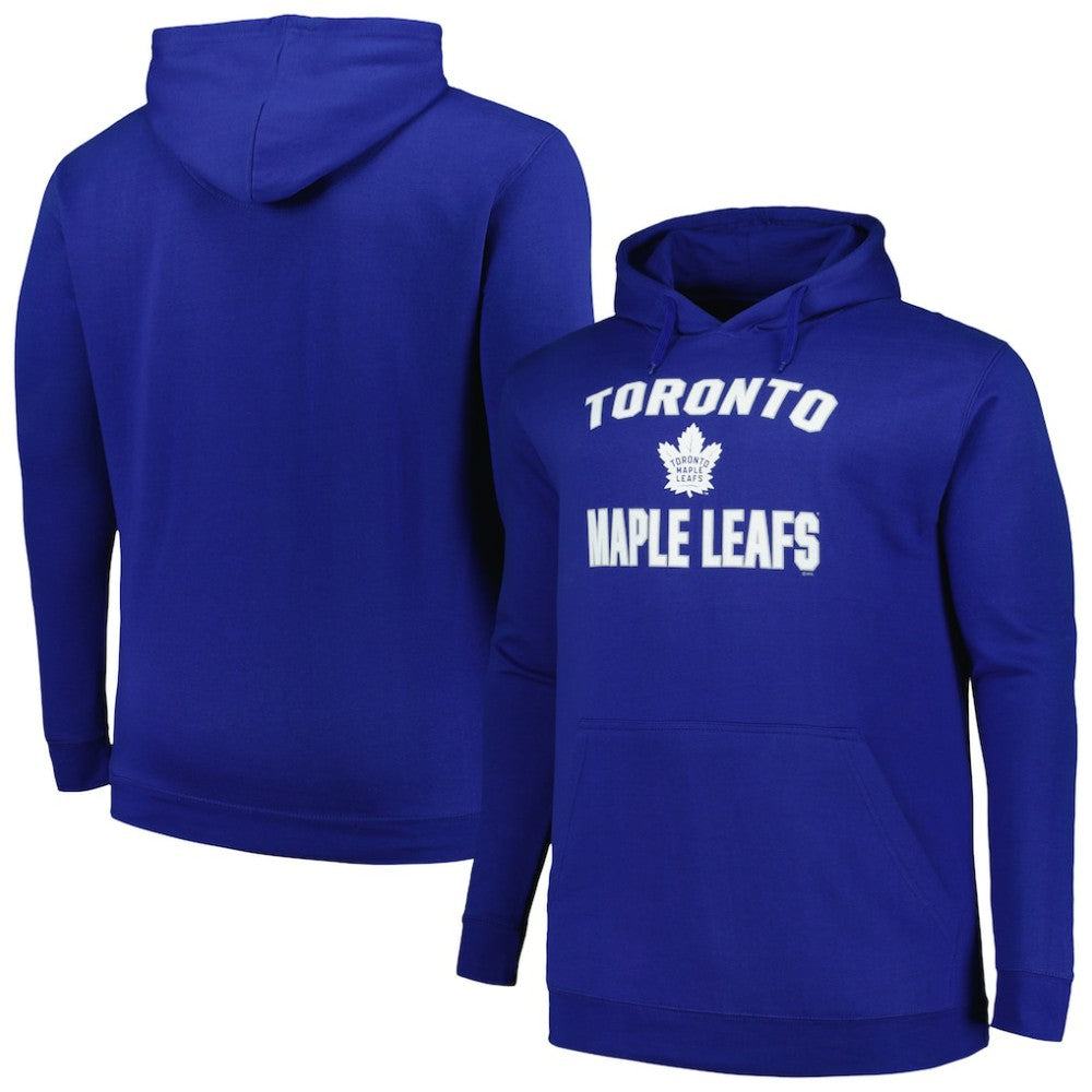 Toronto Maple Leafs Profile Big & Tall Arch Over Logo Pullover Hoodie - Blue - NHL 200745683
