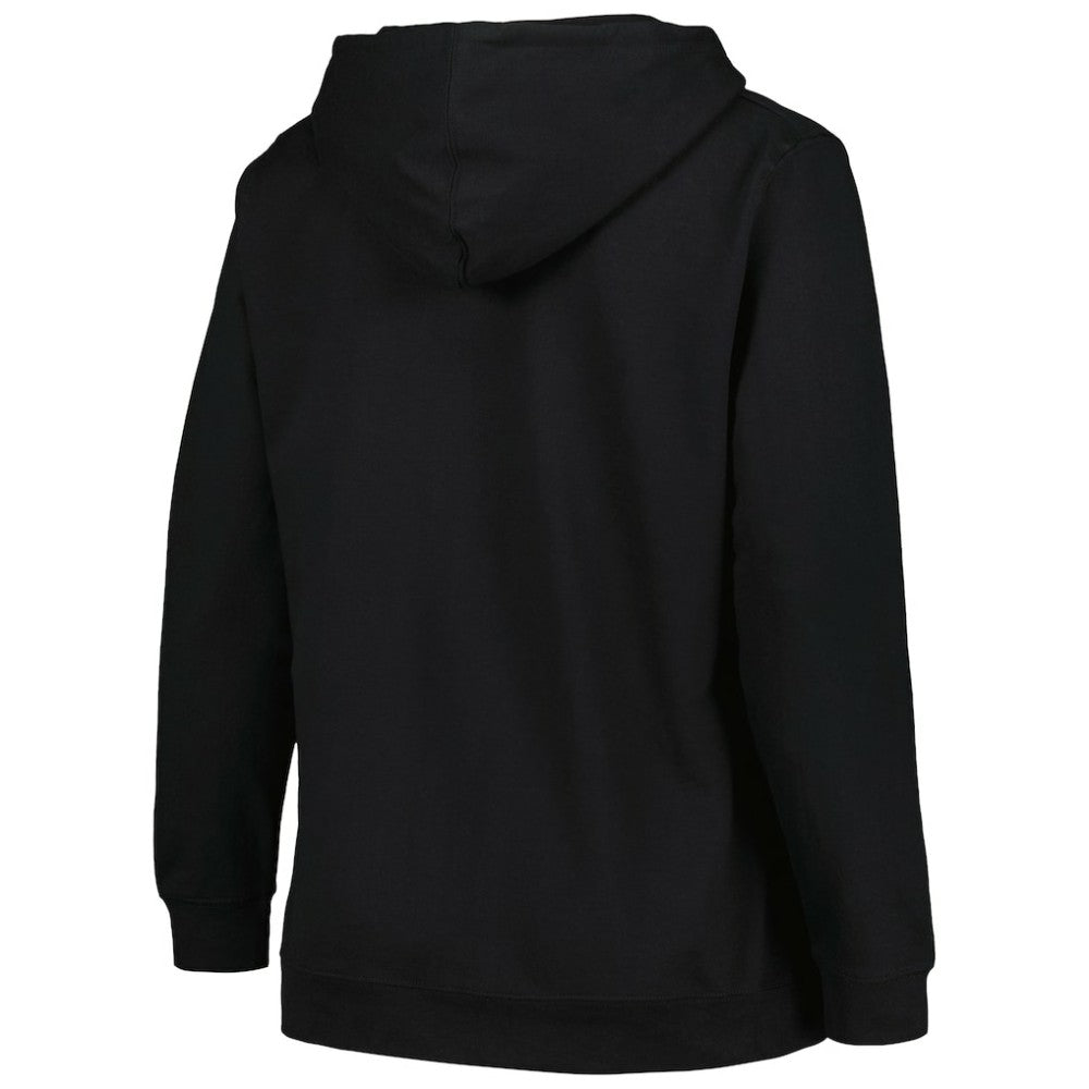 Vegas Golden Knights Profile Women's Plus Size Arch Over Logo Pullover Hoodie - Black - NHL 200745685