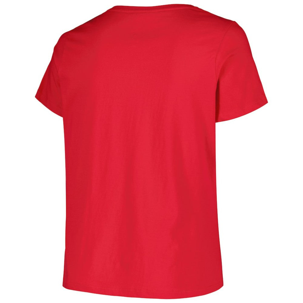 New Jersey Devils Profile Women's Plus Size Arch Over Logo T-Shirt - Red - NHL 200745687