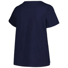 Seattle Kraken Profile Women's Plus Size Arch Over Logo T-Shirt - Deep Sea Blue - NHL 200745690