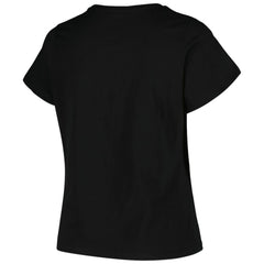 Pittsburgh Penguins Profile Women's Plus Size Arch Over Logo T-Shirt - Black - NHL 200745693