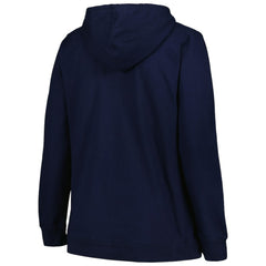 Seattle Kraken Profile Women's Plus Size Arch Over Logo Pullover Hoodie - Deep Sea Blue - NHL 200745694