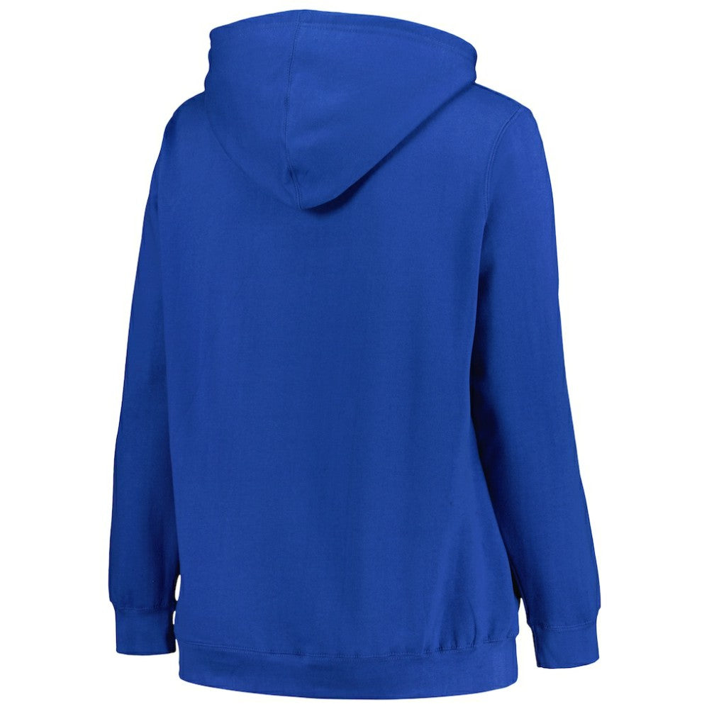 Tampa Bay Lightning Profile Women's Plus Size Arch Over Logo Pullover Hoodie - Blue - NHL 200745695