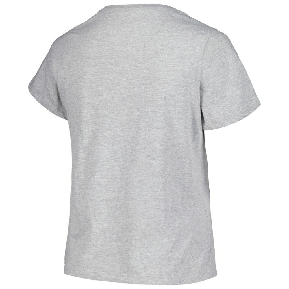 Colorado Avalanche Profile Women's Plus Size Arch Over Logo T-Shirt - Heather Gray - NHL 200745699
