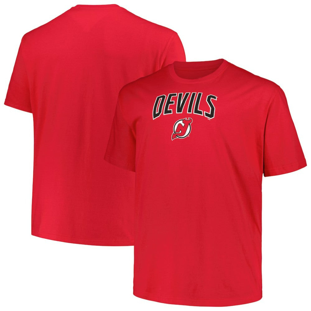 New Jersey Devils Profile Big & Tall Arch Over Logo T-Shirt - Red - NHL 200745706