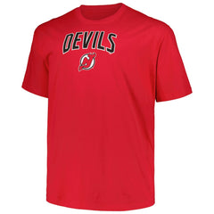 New Jersey Devils Profile Big & Tall Arch Over Logo T-Shirt - Red - NHL 200745706