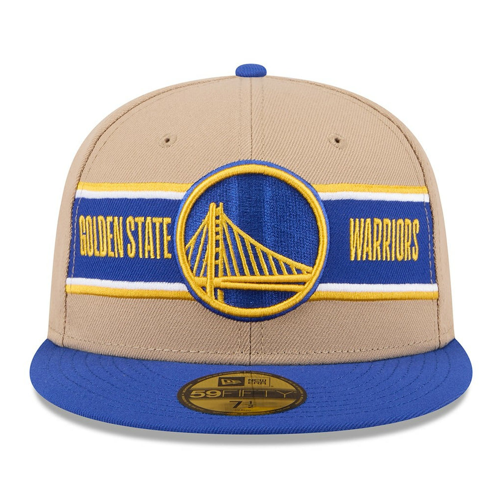 Golden State Warriors 2024 NBA Draft 59FIFTY Fitted Hat for sale Tan/Royal | New Era online