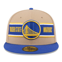 Golden State Warriors 2024 NBA Draft 59FIFTY Fitted Hat for sale Tan/Royal | New Era online