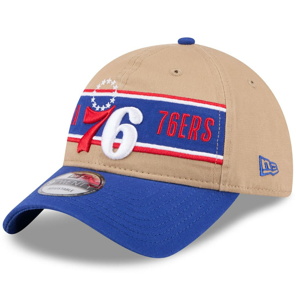Philadelphia 76ers 2024 NBA Draft 9TWENTY Adjustable Hat Tan/Royal | New Era