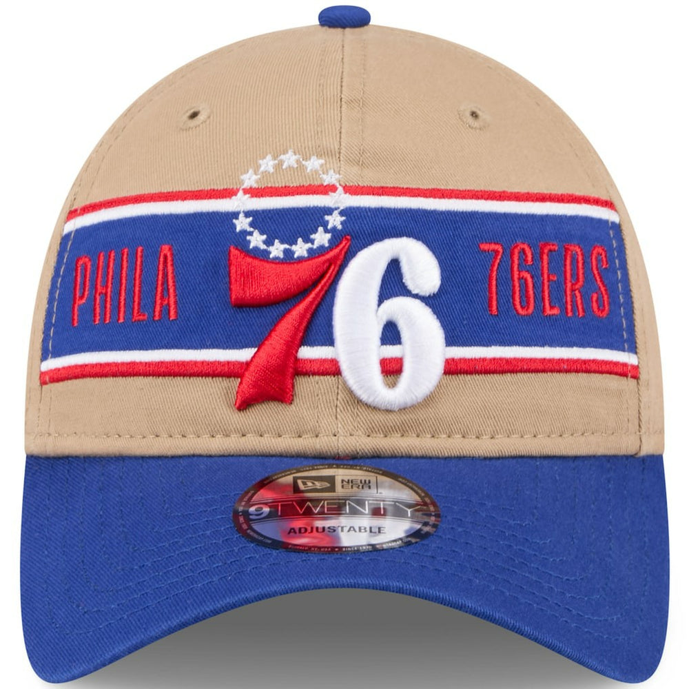 Philadelphia 76ers 2024 NBA Draft 9TWENTY Adjustable Hat Tan/Royal | New Era