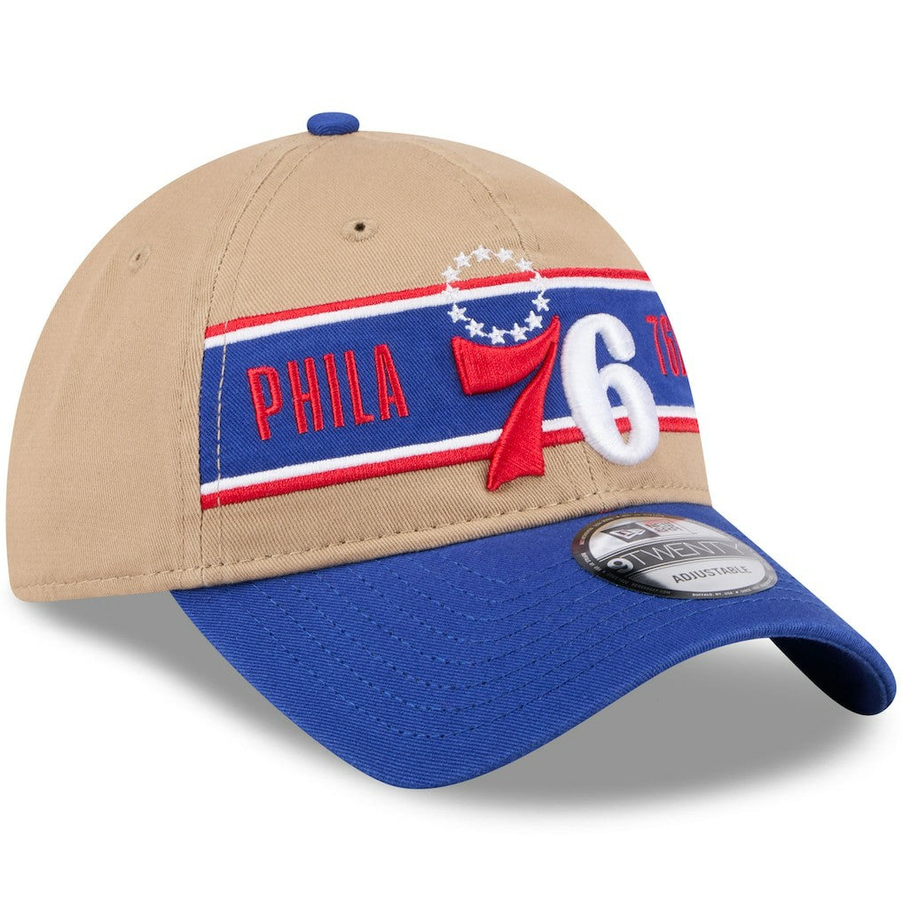 Philadelphia 76ers 2024 NBA Draft 9TWENTY Adjustable Hat Tan/Royal | New Era