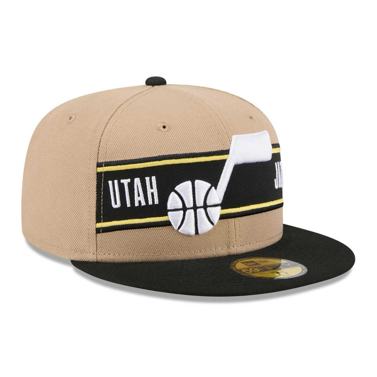 Utah Jazz 2024 NBA Draft 59FIFTY Fitted Hat Tan/Black | New Era discount