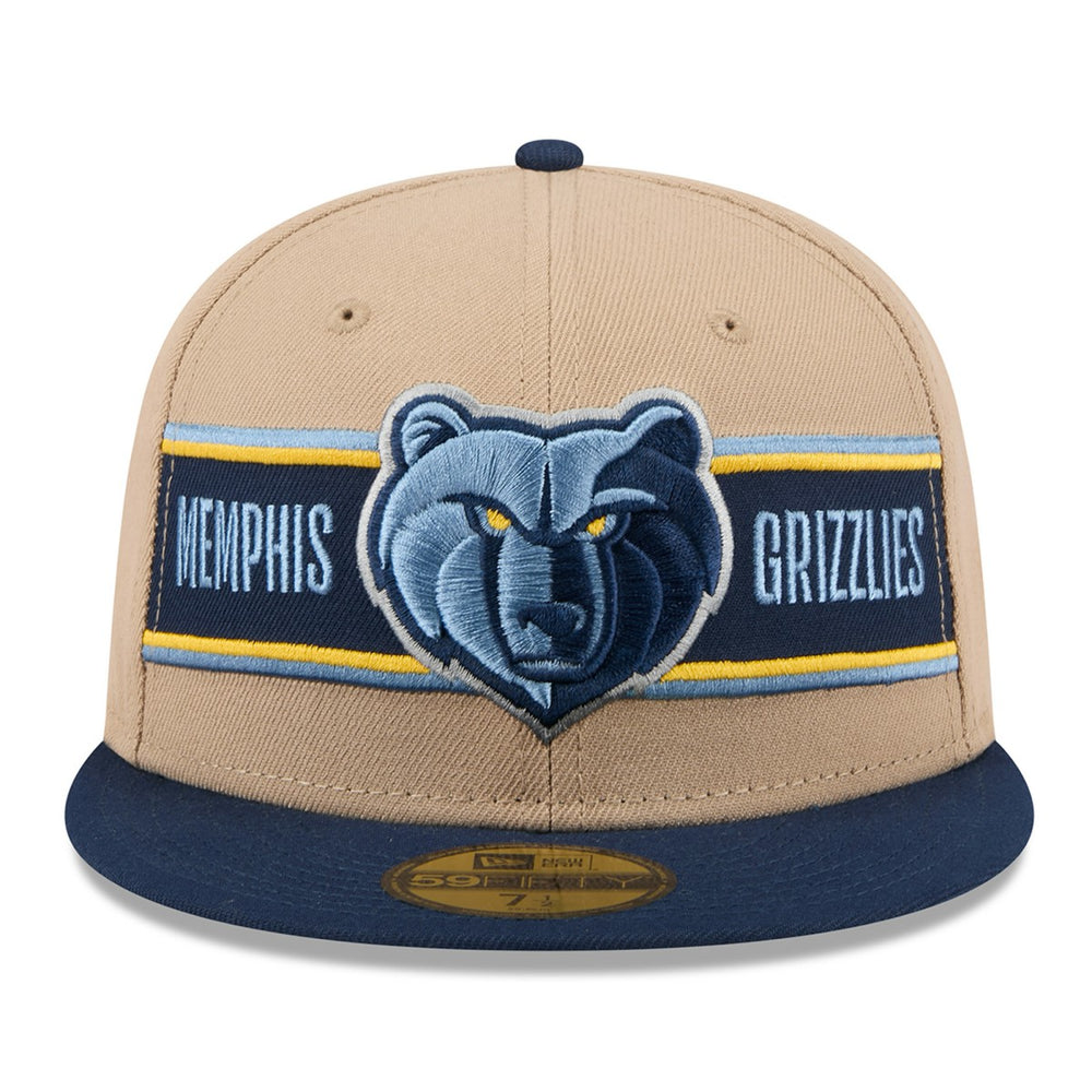 Memphis Grizzlies 2024 NBA Draft 59FIFTY Fitted Hat Tan/Navy | New Era discount