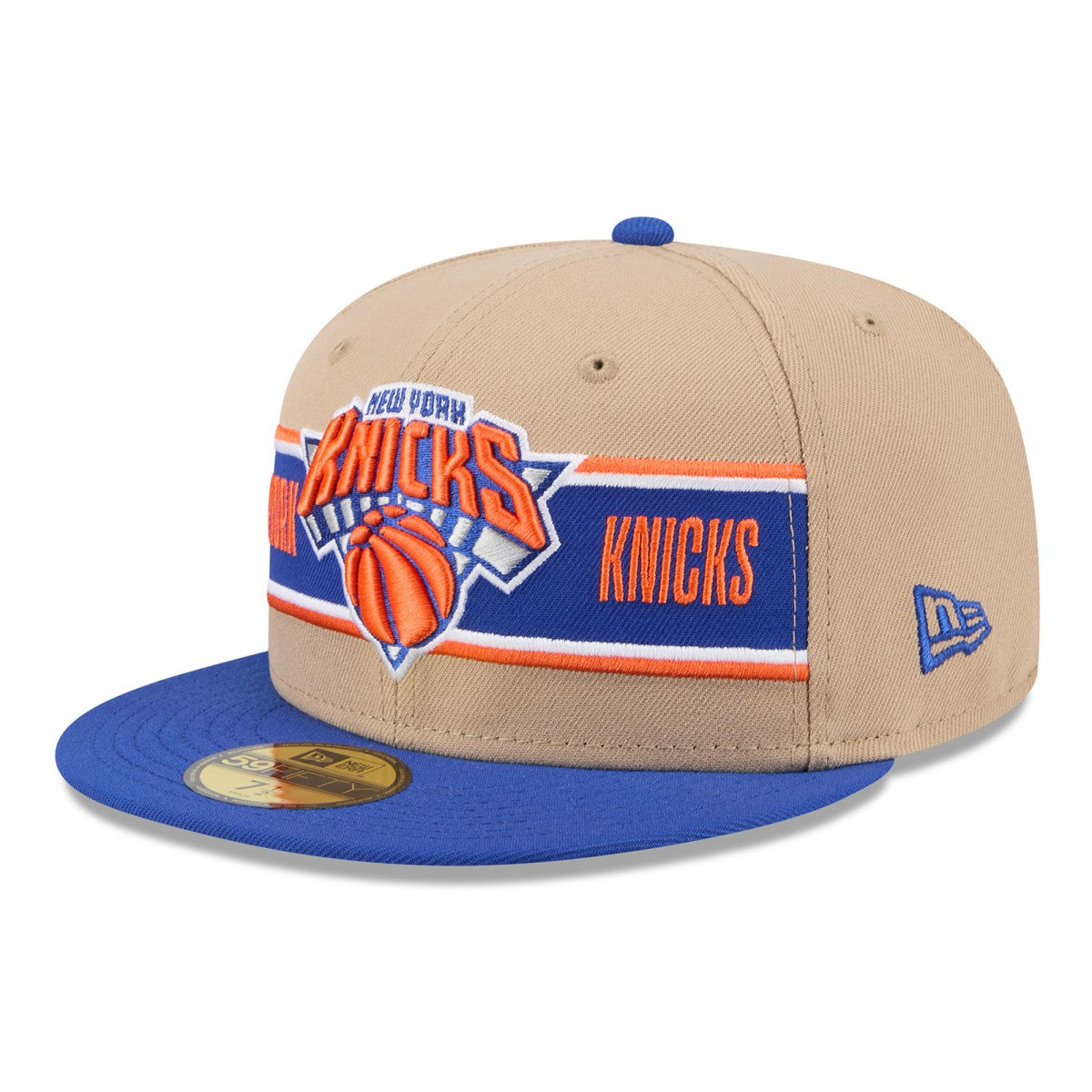 New York Knicks 2024 NBA Draft 59FIFTY Fitted Hat Tan/Blue | New Era discount