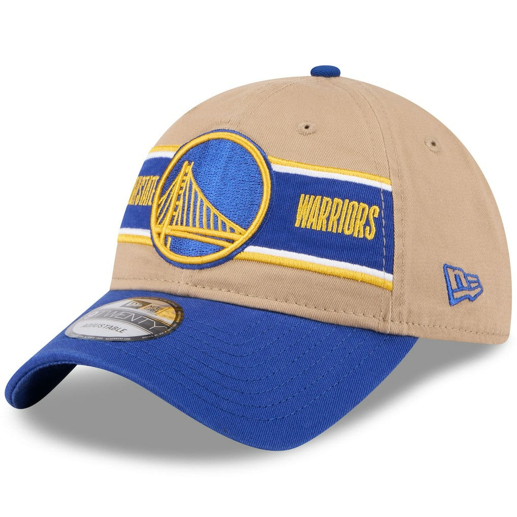 Golden State Warriors 2024 NBA Draft 9TWENTY Adjustable Hat for sale Tan/Royal | New Era discount