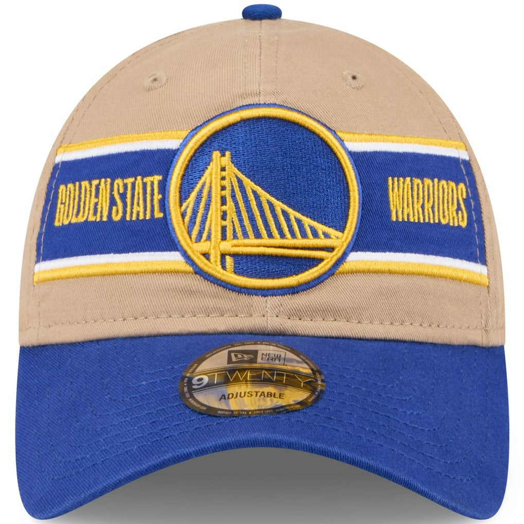 Golden State Warriors 2024 NBA Draft 9TWENTY Adjustable Hat for sale Tan/Royal | New Era discount